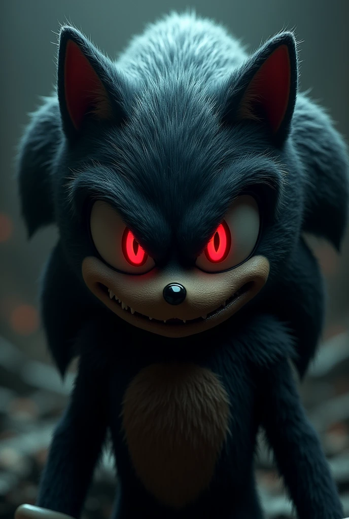 Sonic.exe black eyes and pupils red