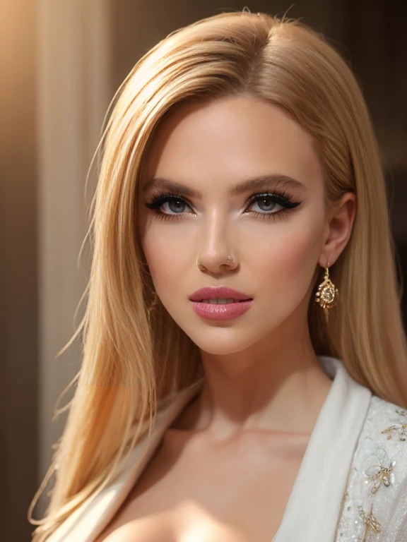 1girl, lithe babe with gigantic tits, dancer, fantasy setting, white robes, full body shot, golden hair, gold trim, embroidery, (best quality,4k,8k,highres,masterpiece:1.2),ultra-detailed,(realistic,photorealistic,photo-realistic:1.37),detailed eyes,detailed lips,extremely detailed face and features,longeyelashes,dramatic lighting,dramatic colors,magical,ethereal,fantasy art,digital art