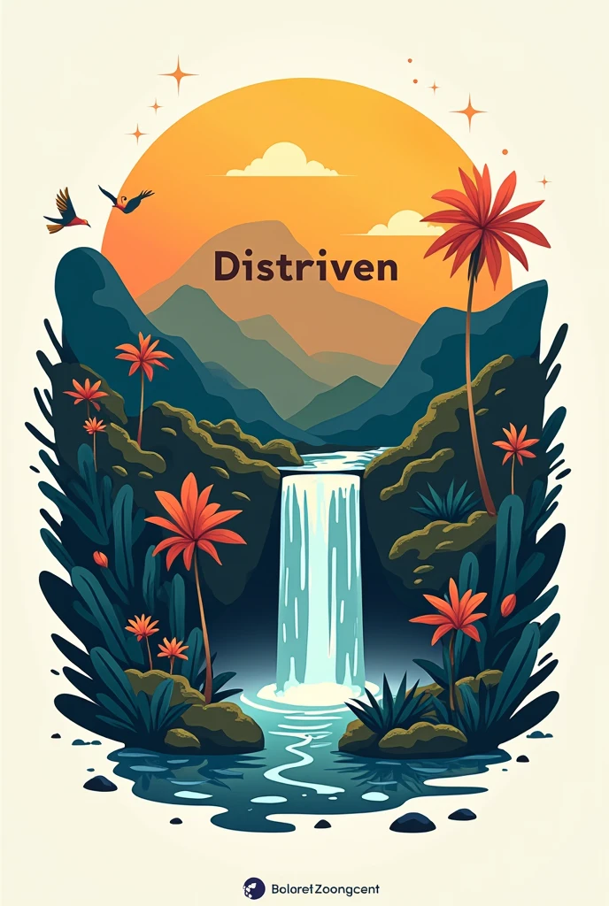 Generate a company logo for me with the name DISTRIVEN that is allusive to Venezuela