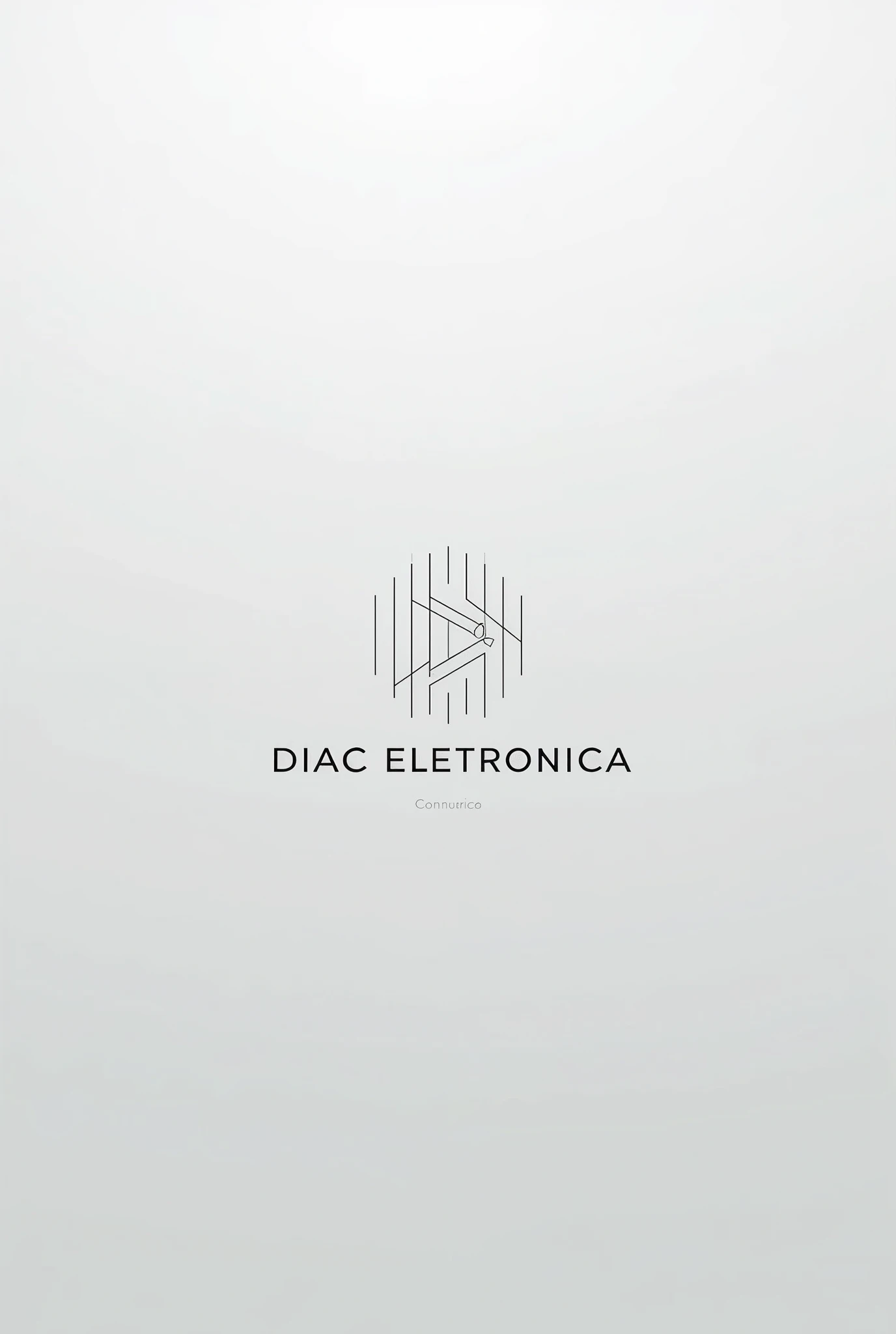 Create a logo written DIAC Eletronica, the azuk palette,white and grey, that refers to Electronics, tecnology