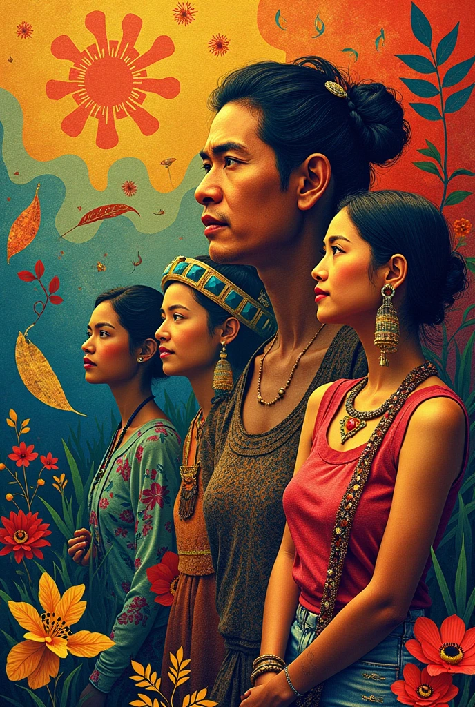 A poster of appreciate to the national artists in arts in the Philippines without people