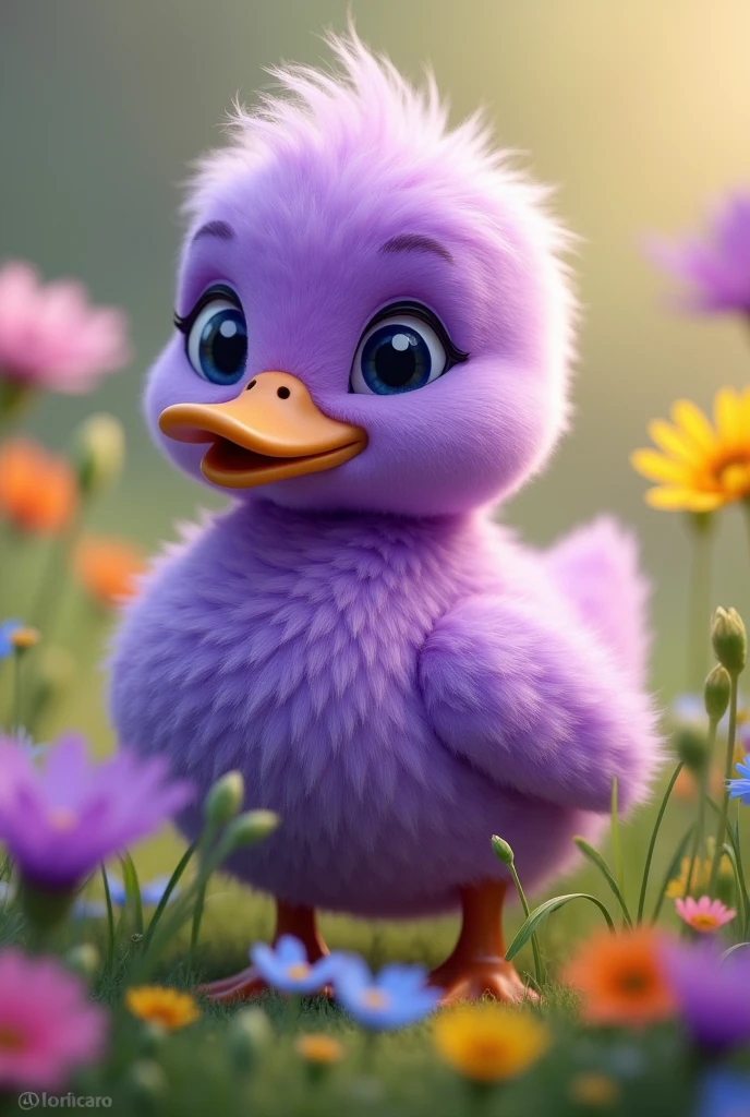 A super cute purple duckling
