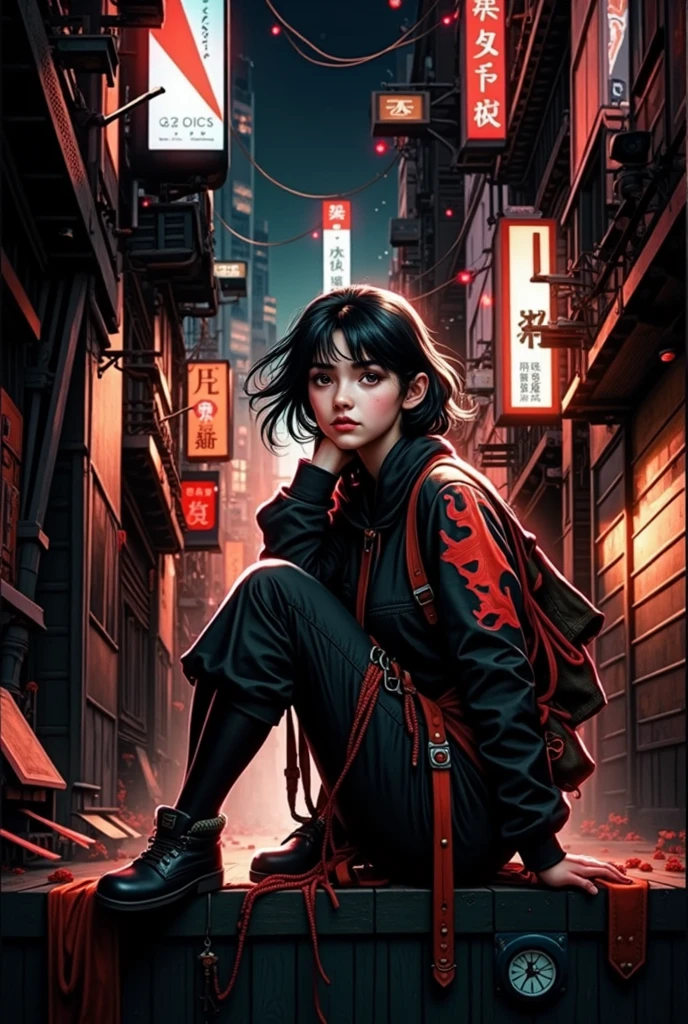 Use the style of the image but the girl more realistic