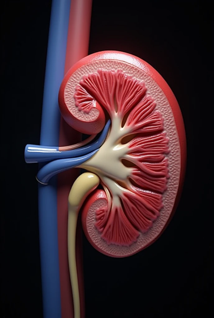 Generates an ultrasound image of the kidneys but makes it realistic