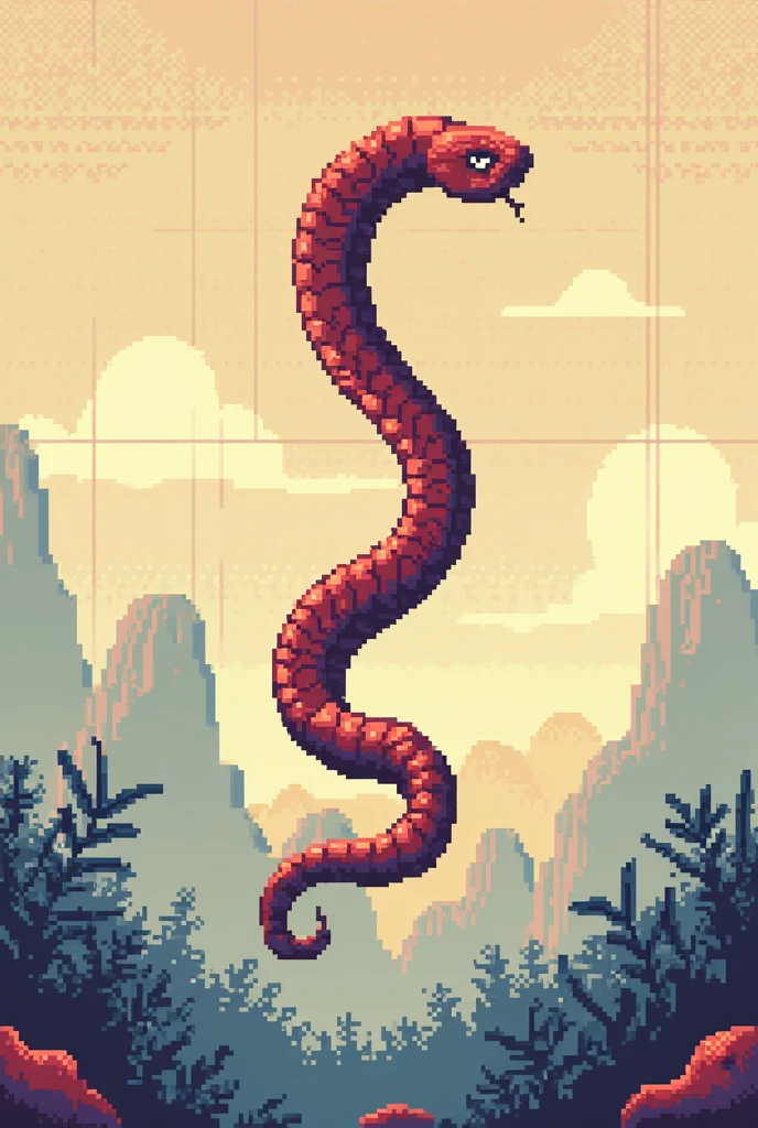 Create a pixelated snake for a snake game