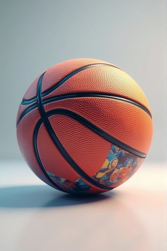 A ball with a basketball shirt
