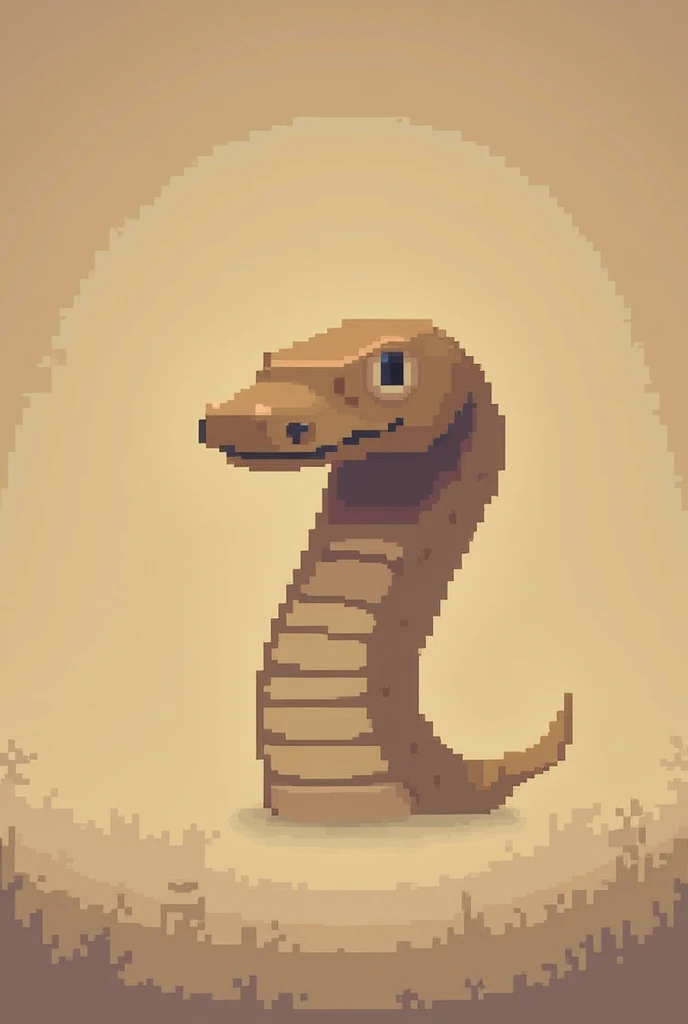 Create just a pixelated snake head for a snake game