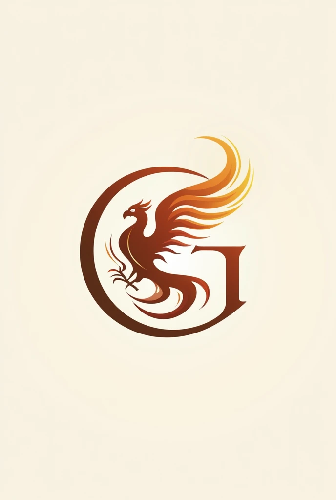 Create a logo based on the letter G and a phoenix