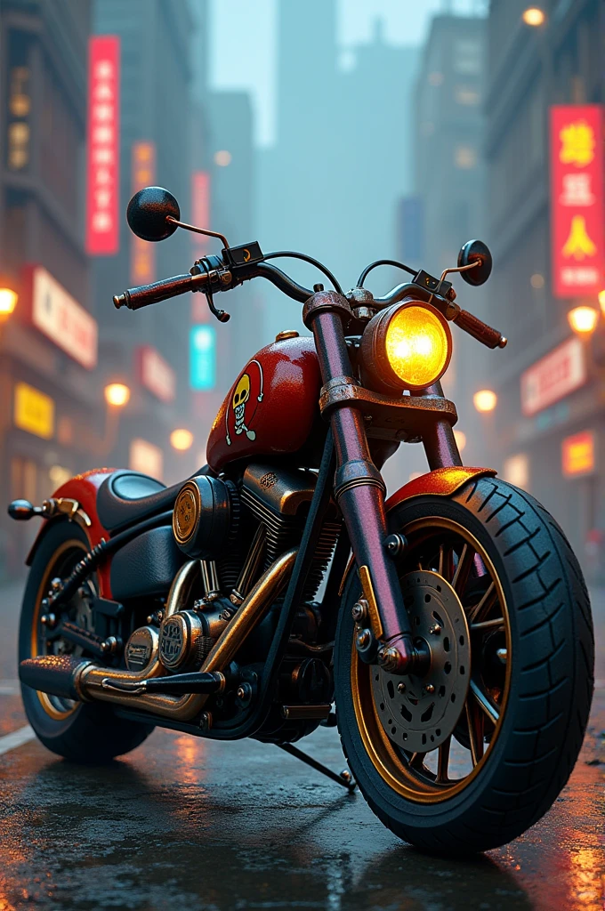 Create a chopper image (one piece) with a 20th century theme