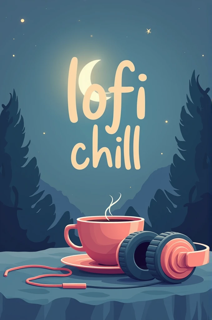 For adding the name "Lofi Chill" to your profile picture, you can use this updated prompt:
"A minimalist design featuring a serene night scene with a soft, glowing moon in the background. In the foreground, place a cozy coffee cup or a pair of headphones. Incorporate the name 'Lofi Chill' in a stylish, easy-to-read font that blends seamlessly with the design. Use muted, pastel colors to maintain a calm and relaxed vibe that reflects the essence of lofi chill music."