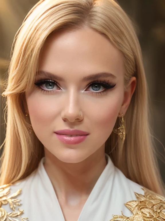 1girl, lithe babe with gigantic tits, dancer, fantasy setting, white robes, full body shot, golden hair, gold trim, embroidery, (best quality,4k,8k,highres,masterpiece:1.2),ultra-detailed,(realistic,photorealistic,photo-realistic:1.37),detailed eyes,detailed lips,extremely detailed face and features,longeyelashes,dramatic lighting,dramatic colors,magical,ethereal,fantasy art,digital art