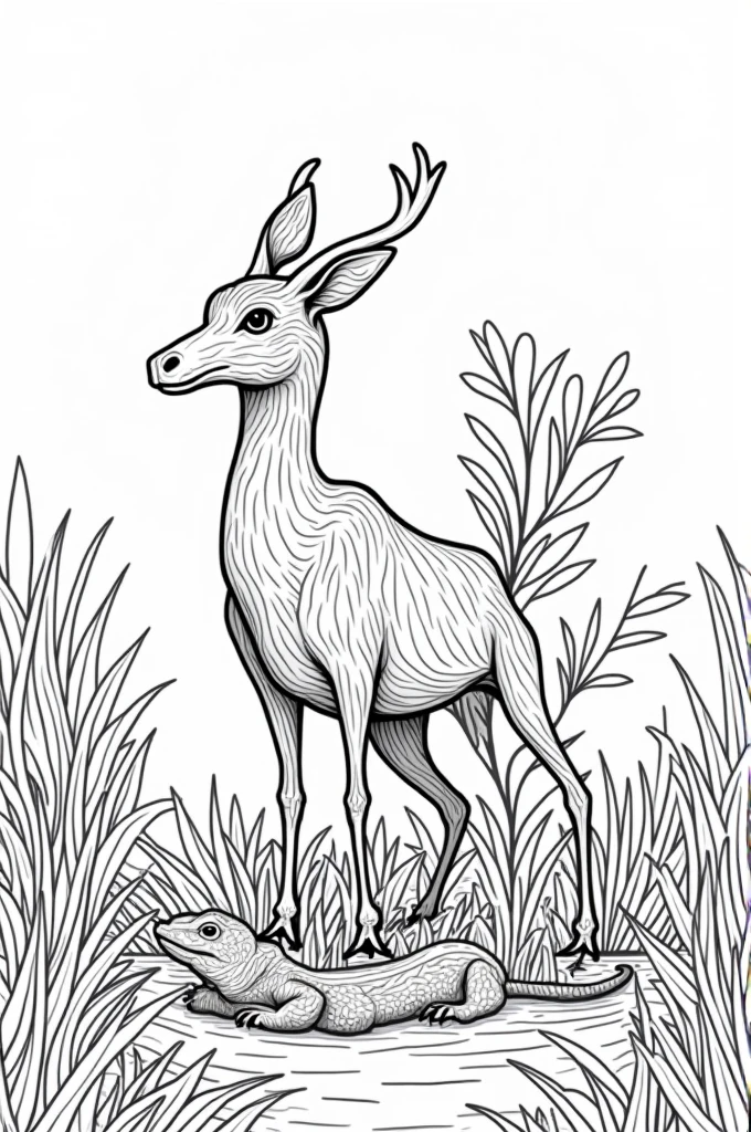 Black and white animal pictures for coloring style