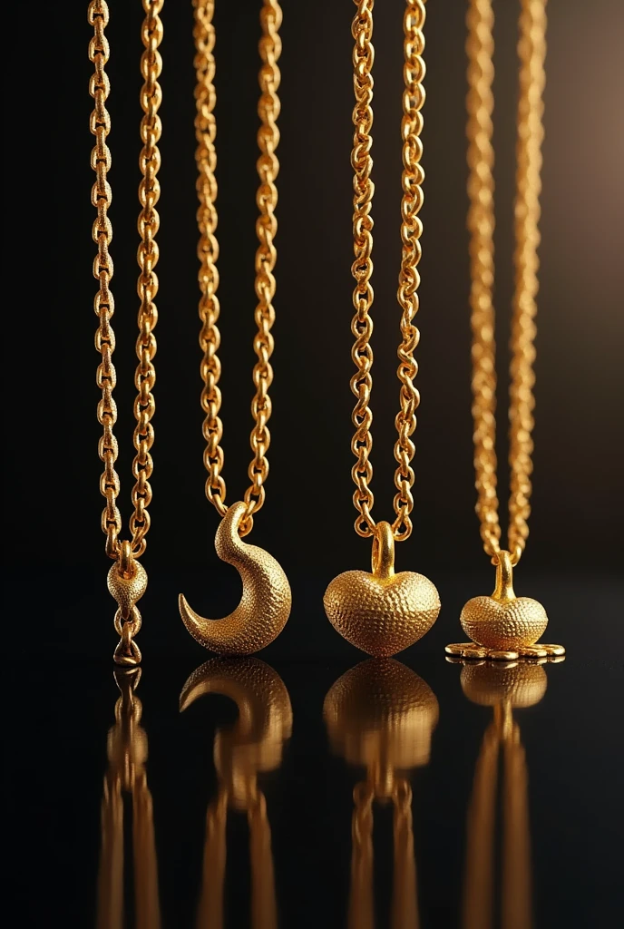 I want you to make me four different 18-carat gold chains with different weights.