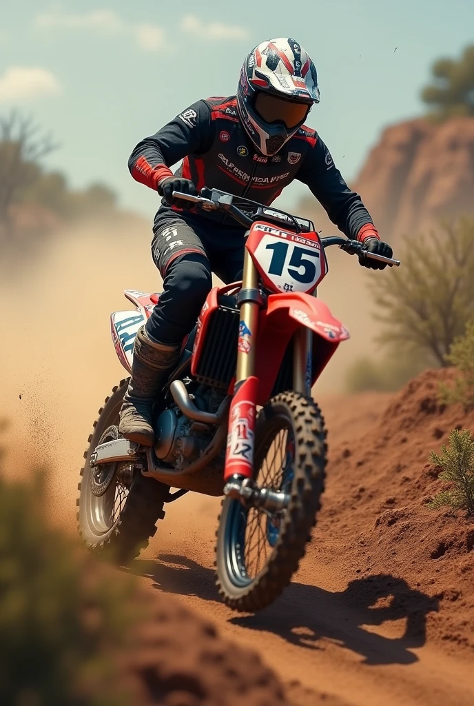 Make number 15 for motocross plate