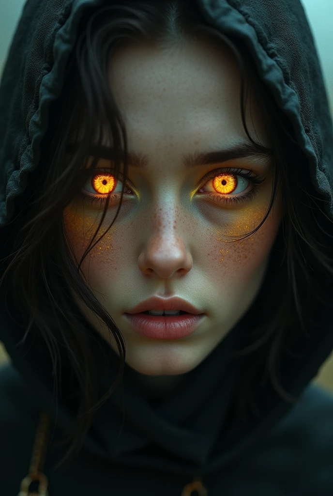 Your golden eyes, shining like the headlights of a ship lost at sea, seemed to read his soul, revealing secrets she didn&#39;t even know she had.
