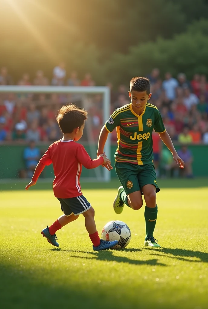 neels visser playing ball with Cristiano Ronaldo's son
