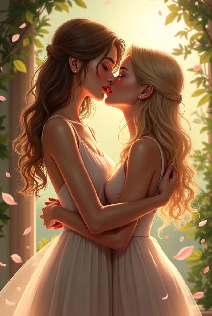 Girls kissing