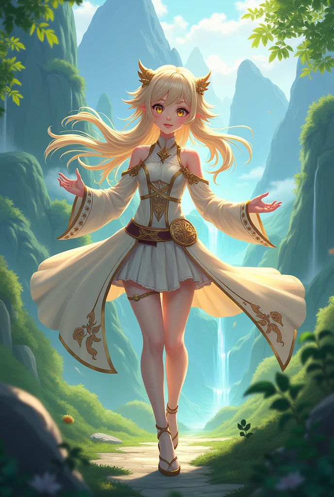 Make a character in the style of genshinimpact