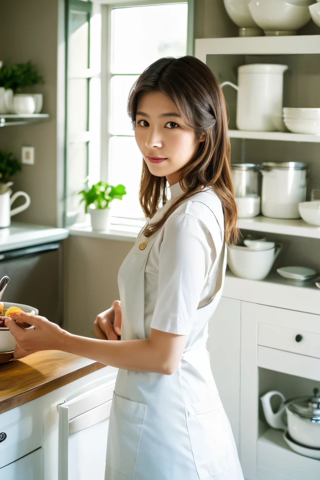 Beautuful Women，Cook，Bright light