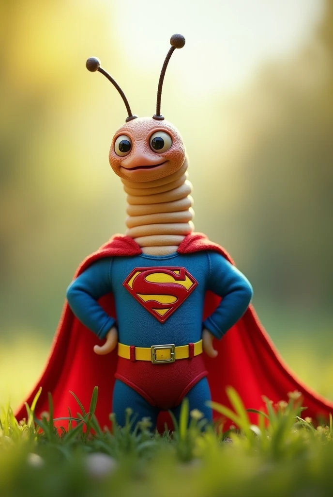 Worm in Superman costume 
 