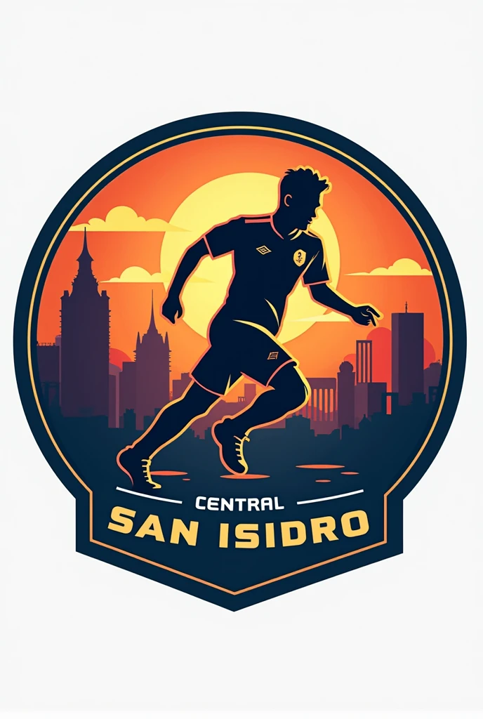 A logo of an 11-a-side football team with the name "Central San Isidro" without other words 
