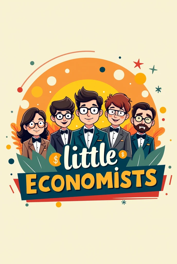 Can you create a nicer Monopoly cartoon style logo that says little economists with the title in Spanish? 