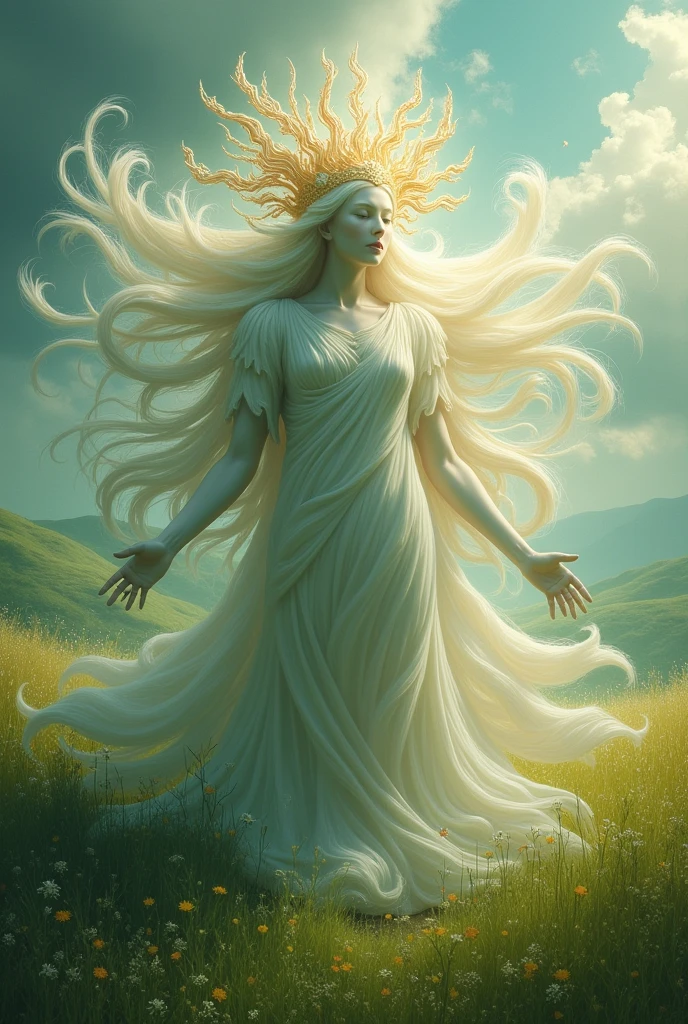 Libralis God of the Meadows, supreme judge of justice and harmony.
He weighs the souls and decisions of mortals, always looking for the perfect balance. Hair that touches the floor, it's a crown