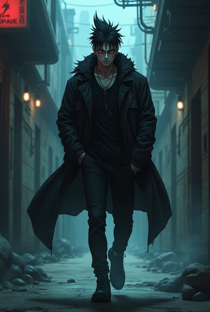 You can create a gang with an anime style and with a dark aura in the eyes and also around it.? And also make him walk!