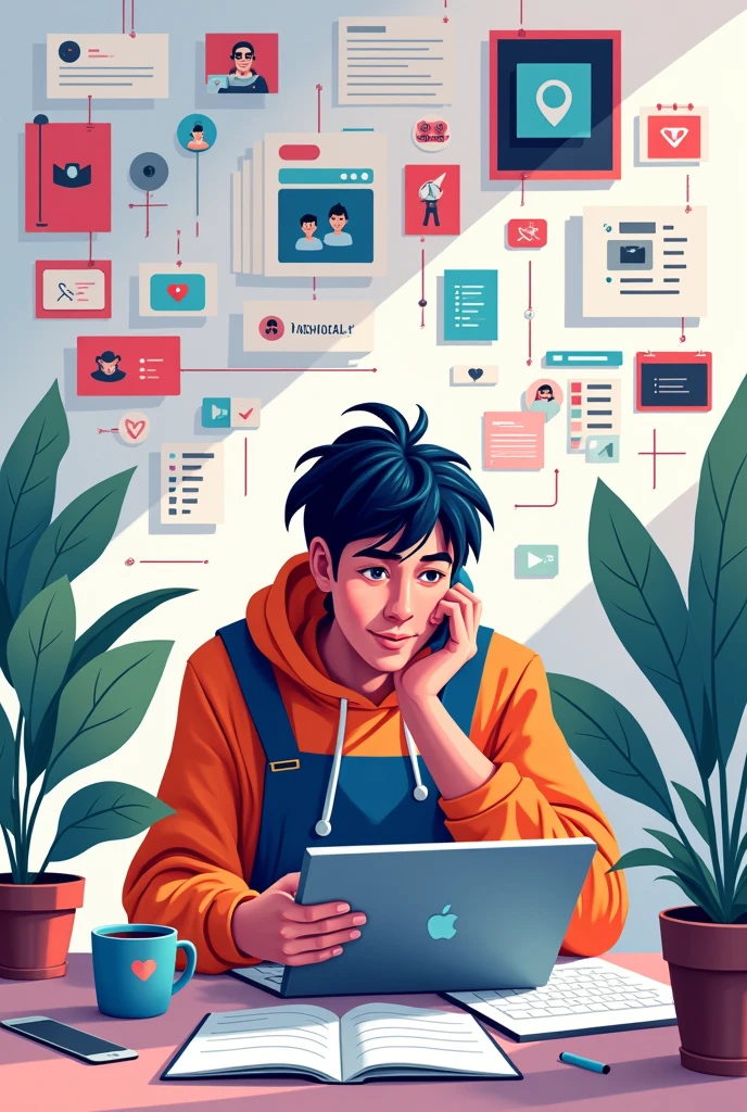 image that refers to the creation of content on social networks