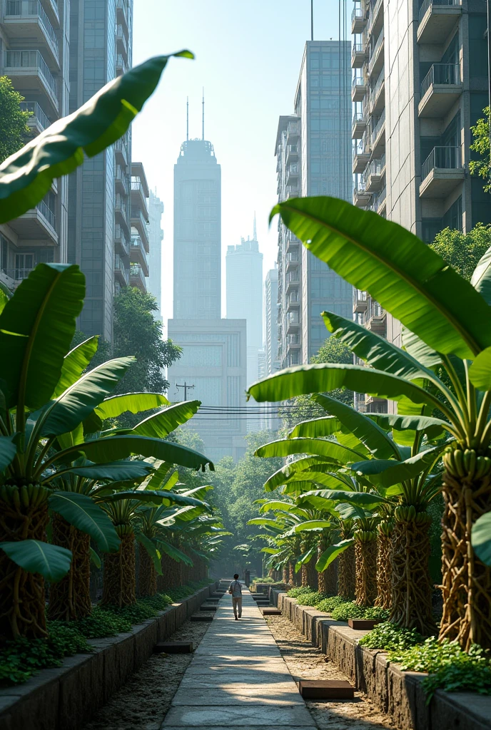 Can you create an urban style banana farm for me?