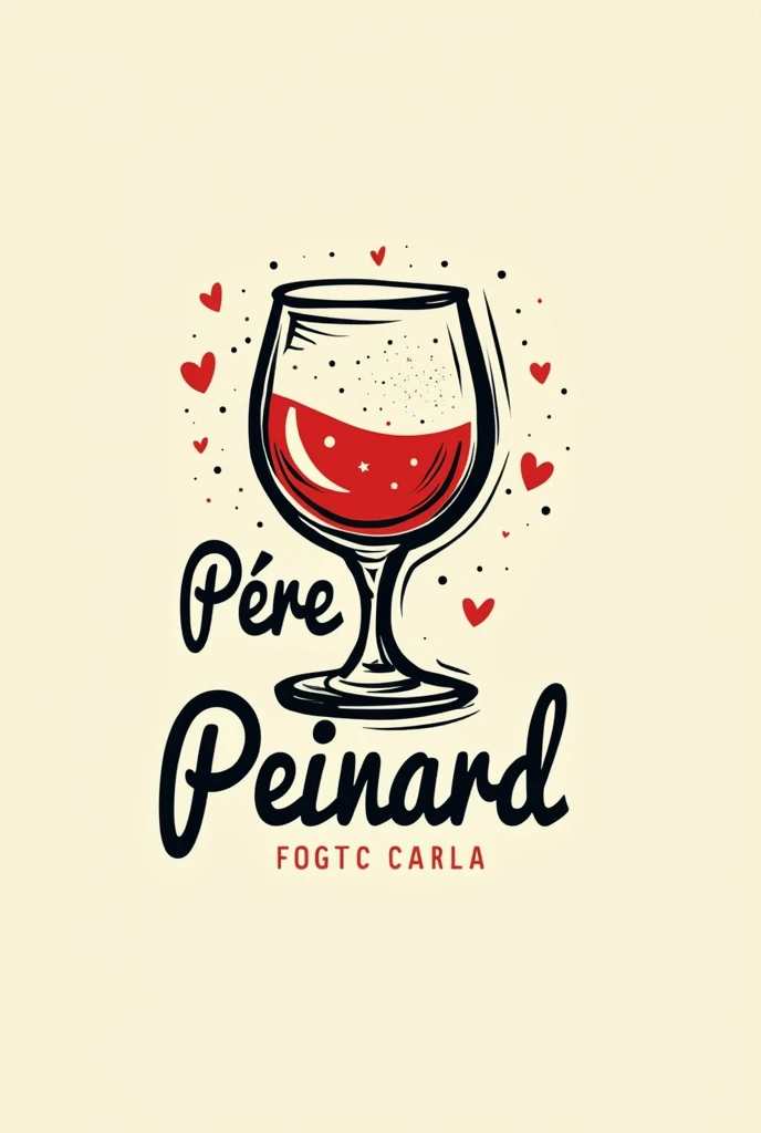 Logo "perre peinard"

Écriture reggae
Verre de vin 

