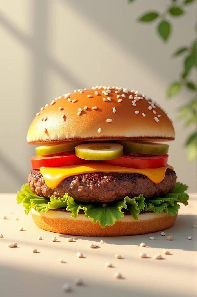 Create a burger image 