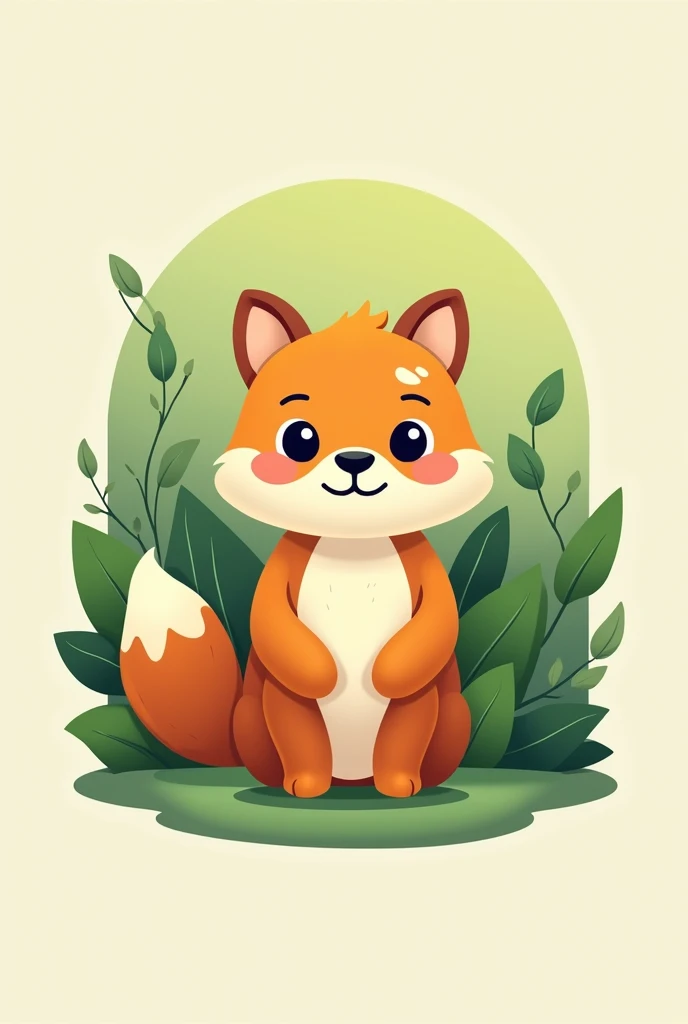 A logo referring to respect for nature with a mascot