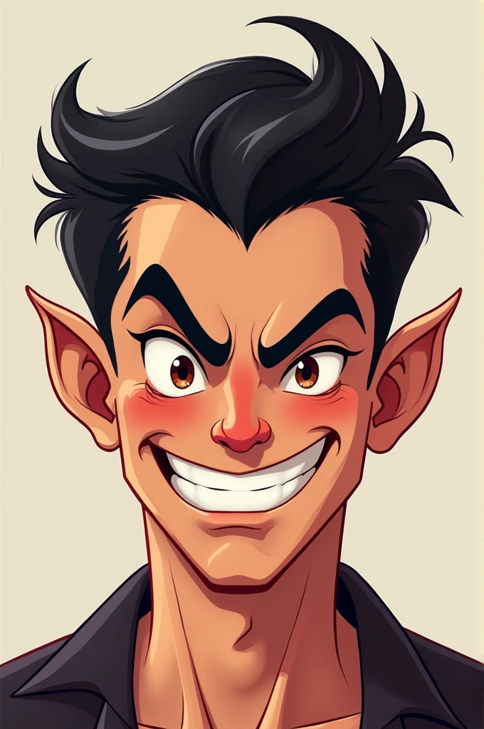 Man with a naughty face
