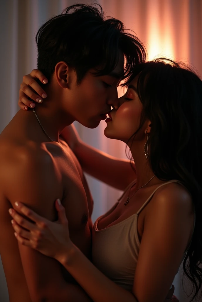 Jimin and Jungkook from BTS making out hard