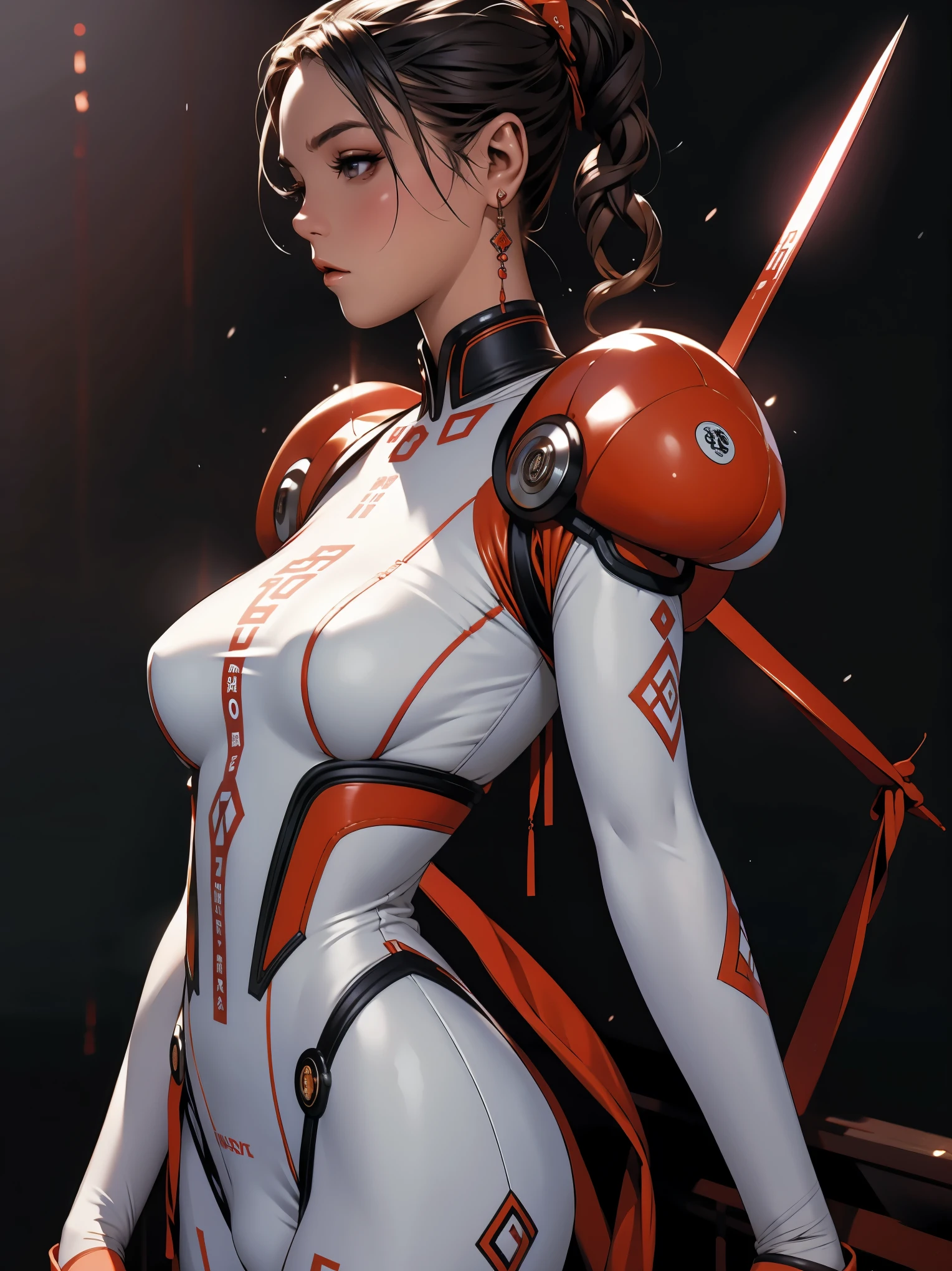 fully body, hottie wearing Evangelion and Gundam battle armor,cute girl with vorpal blade in hand, fully body detalhado, realisitic,all-body, cinematic, Dramatic, Katsuhiro Otomo,cinematic lighting, hyper realisitic, 8k,high détail ,[cinematic, soft lighting de estúdio, backlight, unreal motor 5,color grading, portrait photography, Ultra-wide angle, Depth of field, 超detailded, beautifully color coded, insane details, details Intricate, beautifully color-graded,Shot with a 70mm lens, Depth of field, DOF, Tilt Blur, shutter-speed 1/1000, F/22, White balance, 32 mil, Super-resolution, Megapixels, RGB professional photo , VR , , good, huge ass, Half rear Lighting, contra-luz, natural lighting, Incandescent, optical fiber, moody lighting, cinematic lighting, studio lighting, soft lighting, Volumetric, Conte-Jour, beautiful lighting, Accent lighting, Global illumination, Screen Space Global illumination, Ray Tracing Global illumination, optics, spreading, Ablaze, eyeshadows, hard, twinkling, Ray tracing reflections, Lumen reflections, Screen Space Reflections, Diffraction classification, Chromatic aberration, GB offset, Scanning lines, Ray Tracing, Ray Tracing Ambient Occlusi em, Anti-aliasing, FKA, THAI, RTX, SSAO, shaders, OpenGL-shaders, GLSL-shaders, Post-processing, post production, cell shading, Tone-mapping, CGI, Visual effects, sound effects, Insanely detailed and intricate , Hyper maximalist , chic, hyper realisitic, super verbose, dynamic pose, fot, Hyper realisitic, Volumetric, photorealisitic, ultra photoreal, ultra detali, details Intricate, 8k, super verbose, full color, ambient occlusion, Volumetric lighting , hight contrast , HDR , photorealisitic, ultra detaild, fully detailed,unreal motor 5, RTX, ultra cinemat