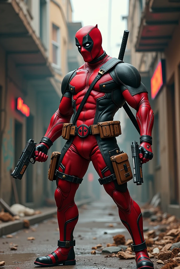 Aiolia de Leão dressed as Deadpool 