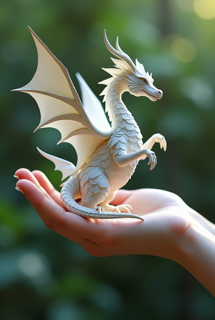 A beautiful paper dragon That goes on your hands Idea