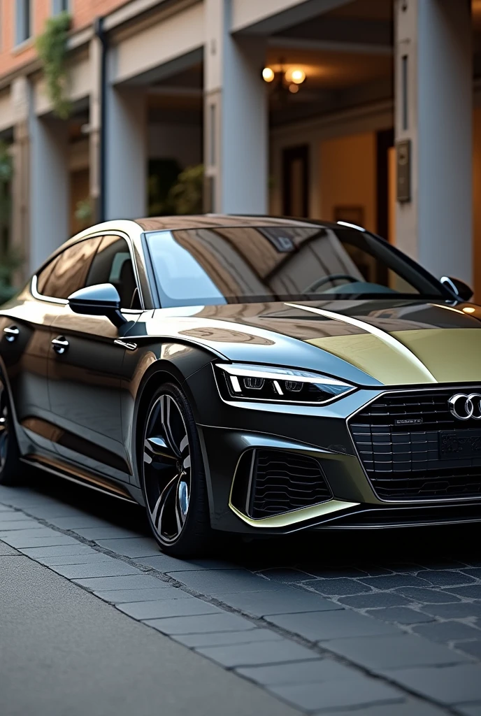 Audi A5 8t Facelift in rolls royce two-tone style completely car