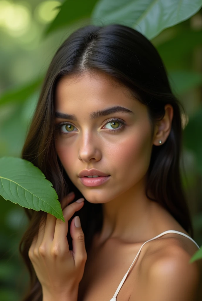 olie fille , bien former , colombienne , cheveux lisse , yeux vert , sans maquillage , naturel