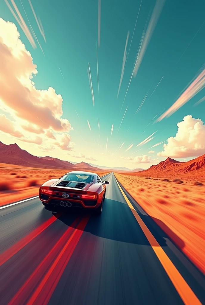 An image that references speed, but without cars, withouth People , or objects.