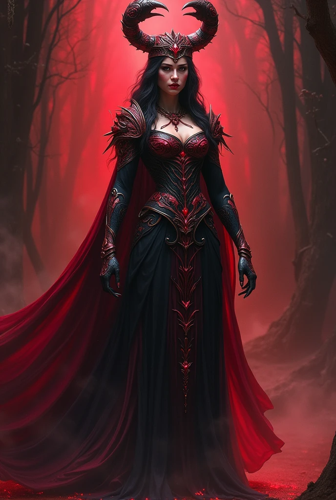 Goddess of the Scorpion Abyss, master of shadows and hidden secrets. She rules transformation and rebirth, testing hearts with trials of power and loyalty. Scorpion. Scorpion Crown. red and black