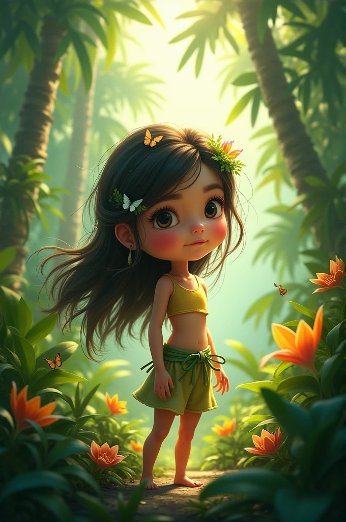 Chut girl in jungle 