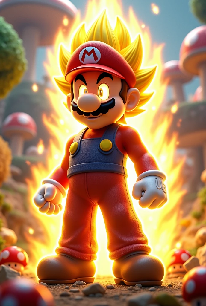 Super Mario super sayajin