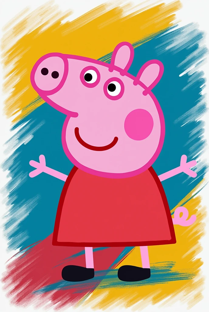 Create a flag that gymkhana team, The team name is "Teamppa", put Peppa pig too 