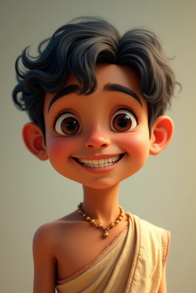 A hindu boy smiling