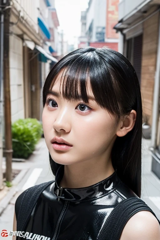 masterpiece, Highest quality, Unreal Engine, Super Resolution, Very detailed, Complex, colorful, Clear images, Sharp focus, Digital Blending,
One beautiful woman, A single actress, ashidamana, Perfect Eyes, Perfect Face, Ultra detailed hair, Ultra detailed face, Very detailed lips,Vivid expression, Healthy Body, very cute, Realistic details of an Asian person's sweat glands, Smooth skin texture, Carefully drawn,
(humidity:1.2), Beautiful Eyes, (Attractive face:1.2), (Beautiful Skin), (Big Breasts), (Ultra glossy, Bondage Rubber Suit), High heels, Puffy nipples, Tight waist, Sticky with sweat, (Oily skin), (Oily and shiny suit), Sexy pose,
Studio Photo, Outdoor, In the back alleys of the slums, Low angle shot from the feet,