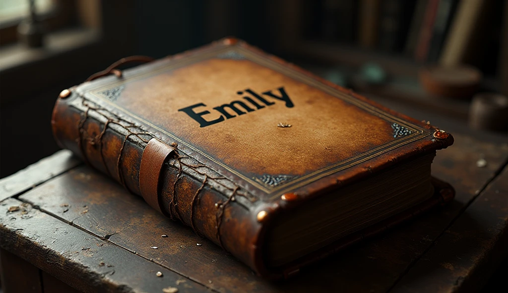 Dirty old diary with Emily's name on it