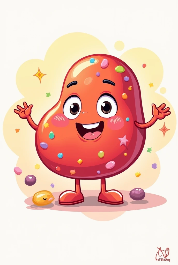 animated jelly bean drawing