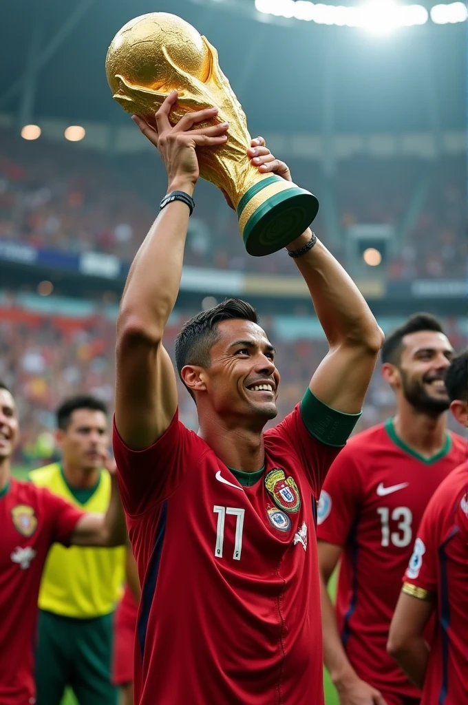 Cristiano Ronaldo winning the 2026 World Cup